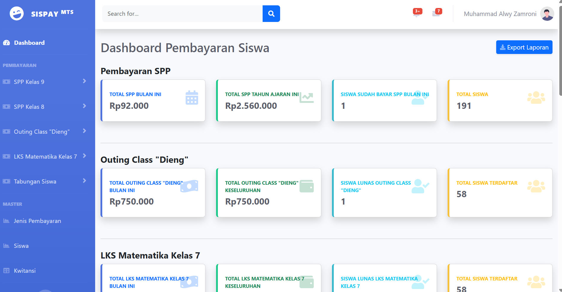 Sistem Manajemen Pembayaran Siswa